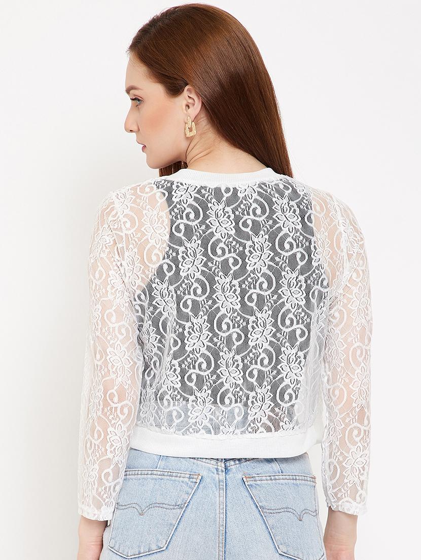 solid lace shrug - 17750899 - Standard Image - 2