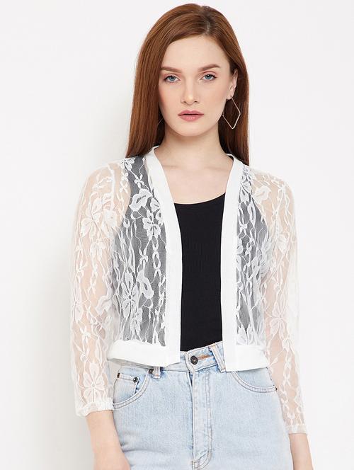 solid lace shrug - 17750903 - Standard Image - 0