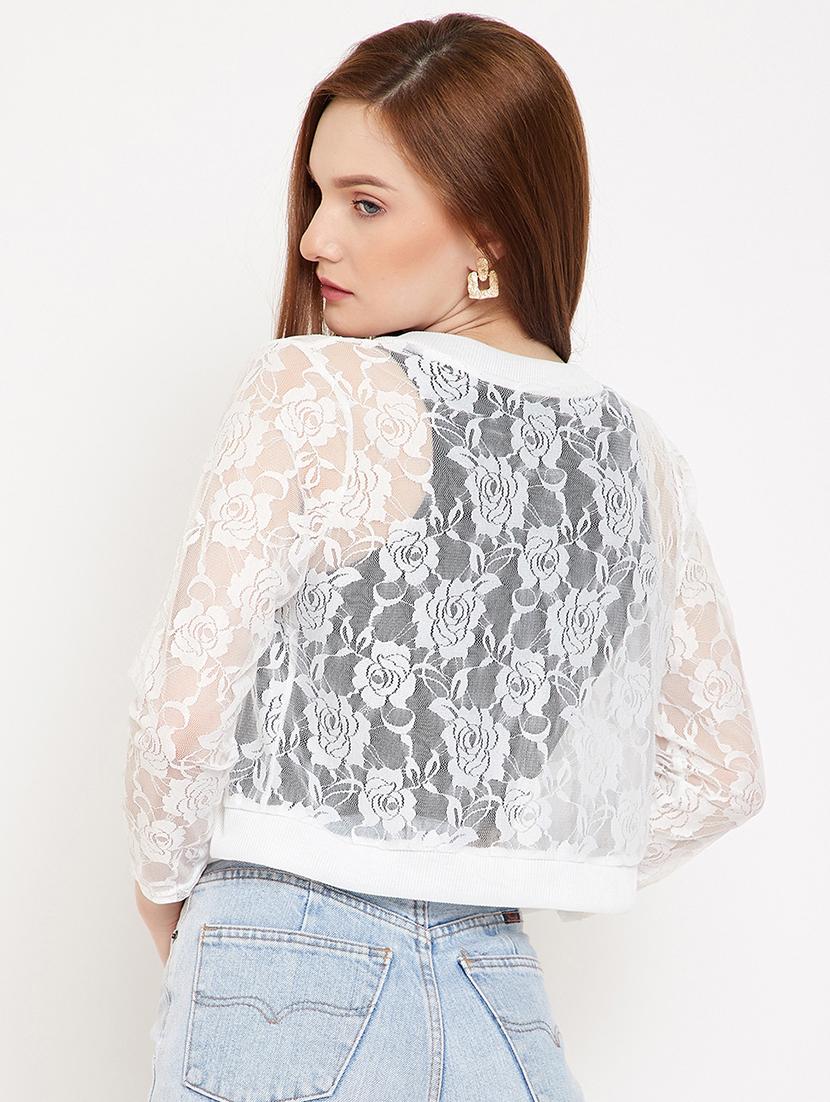solid lace shrug - 17750905 - Standard Image - 2