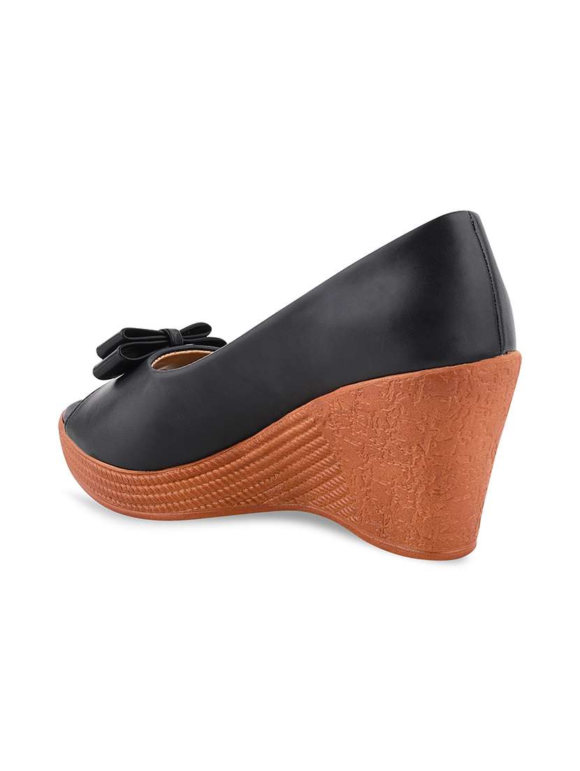 black synthetic platforms pumps - 17750975 -  Standard Image - 2