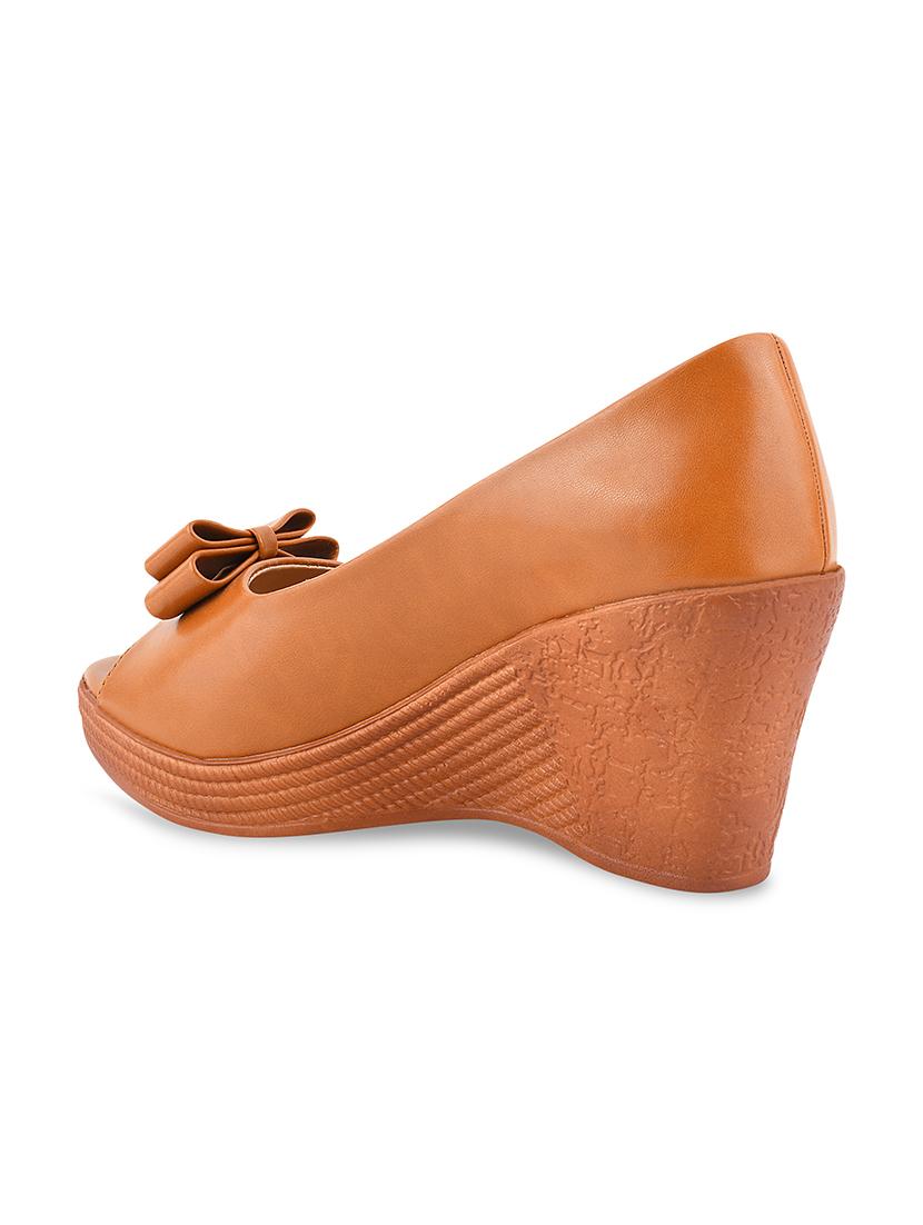 tan synthetic platforms pumps - 17750977 - Standard Image - 2