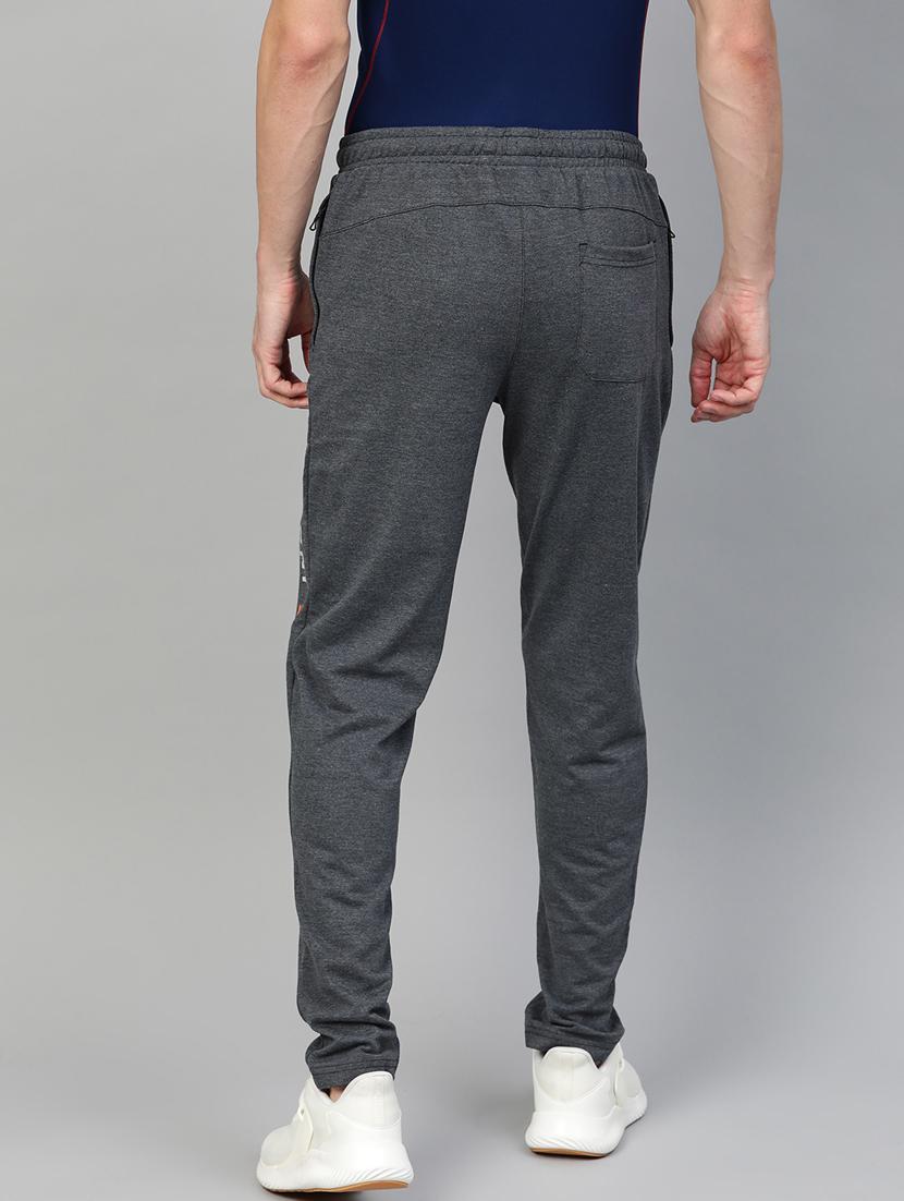 grey printed full length track pant - 17751799 - Standard Image - 2