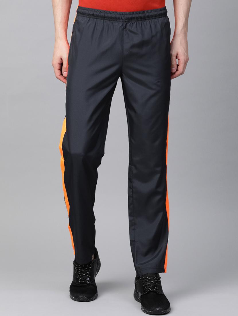 navy blue side taped full length track pant
