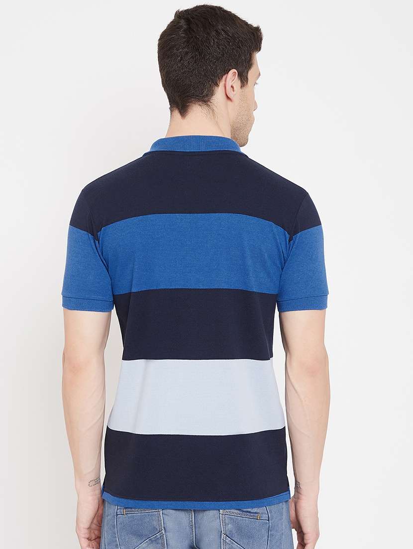 blue striped polo t-shirt - 17751825 - Standard Image - 2