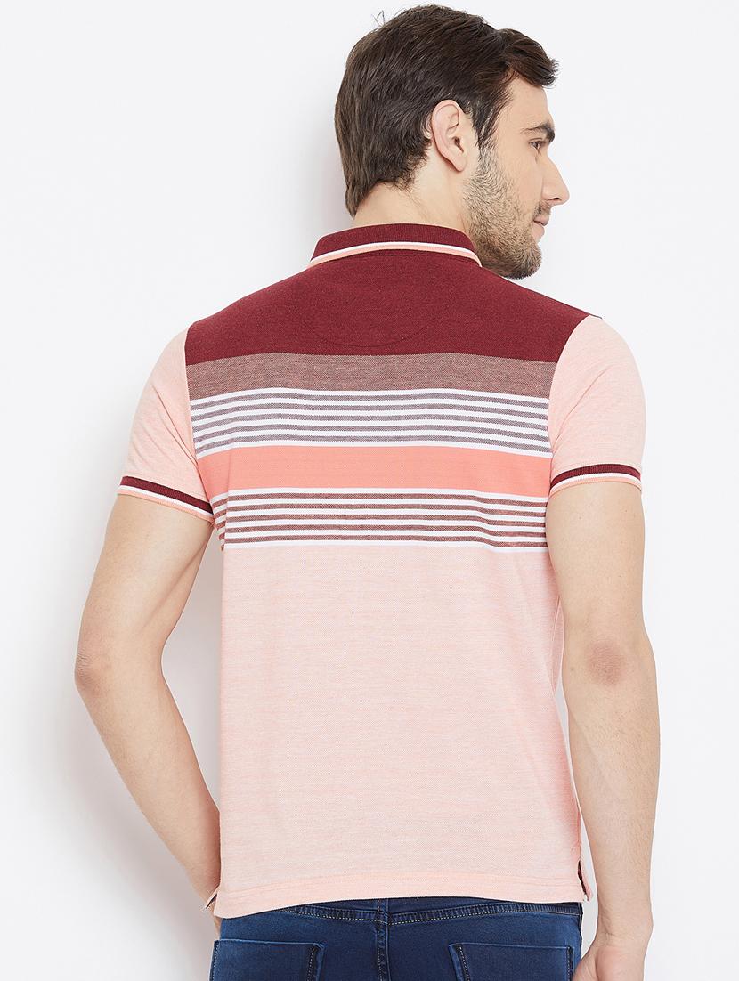 pink striped polo t-shirt - 17751911 - Standard Image - 2