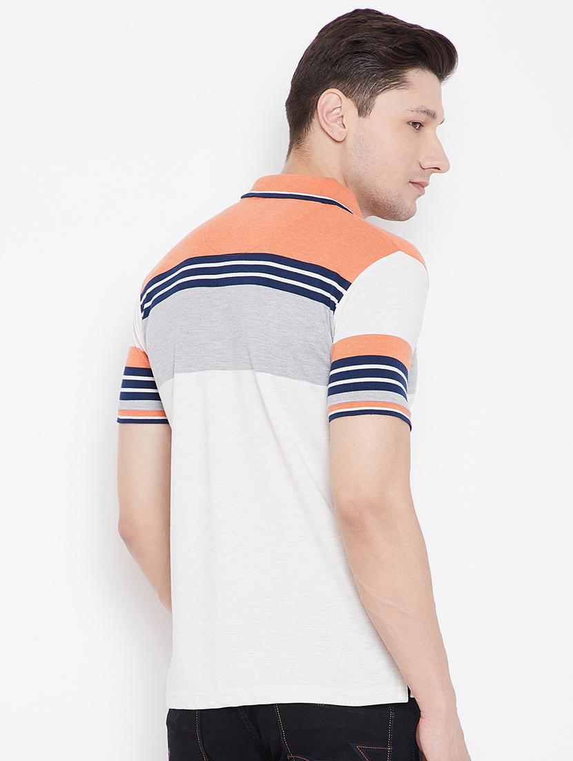 orange striped polo t-shirt - 17751913 - Standard Image - 2