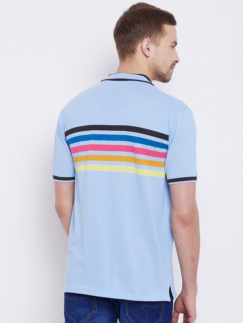 blue striped polo t-shirt - 17751919 - Standard Image - 2