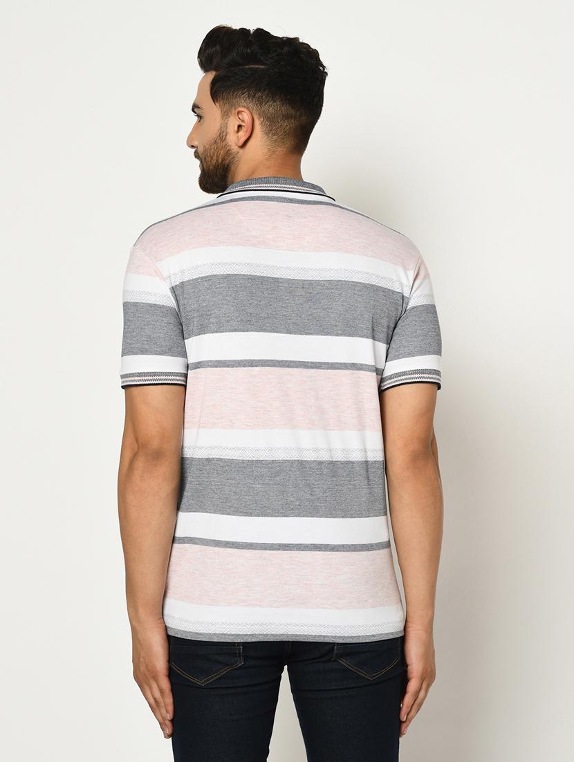 pink striped polo t-shirt - 17751928 - Standard Image - 2