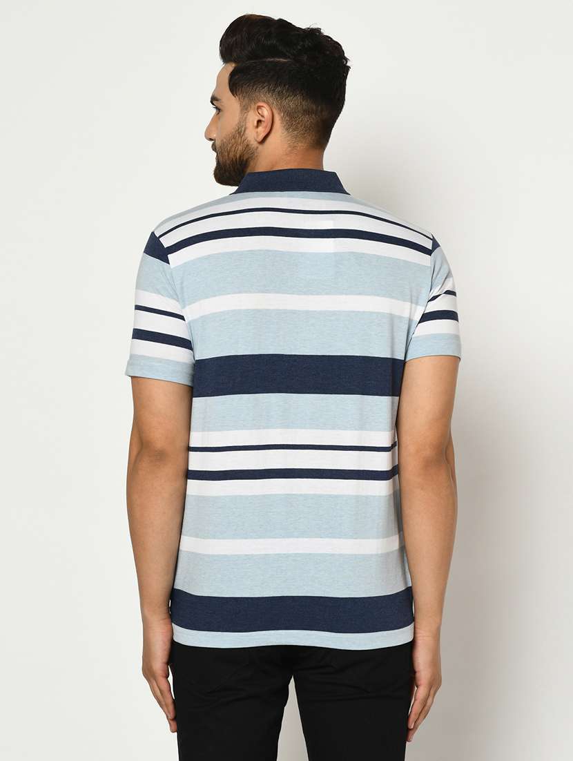 blue striped polo t-shirt - 17751933 - Standard Image - 2