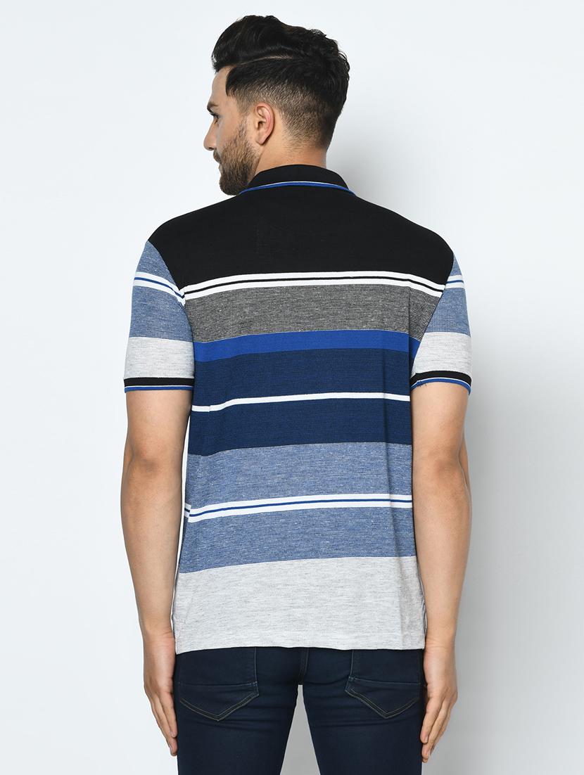 blue striped polo t-shirt - 17751953 - Standard Image - 2