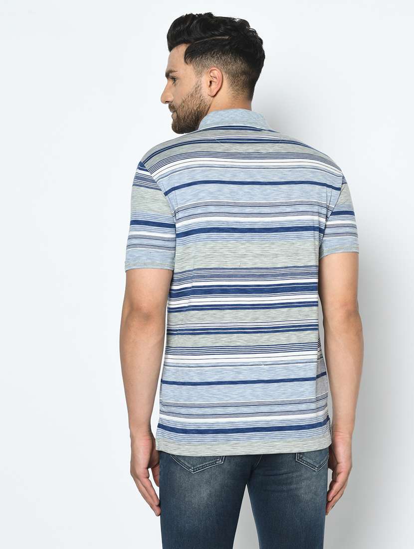 blue striped polo t-shirt - 17751975 - Standard Image - 2