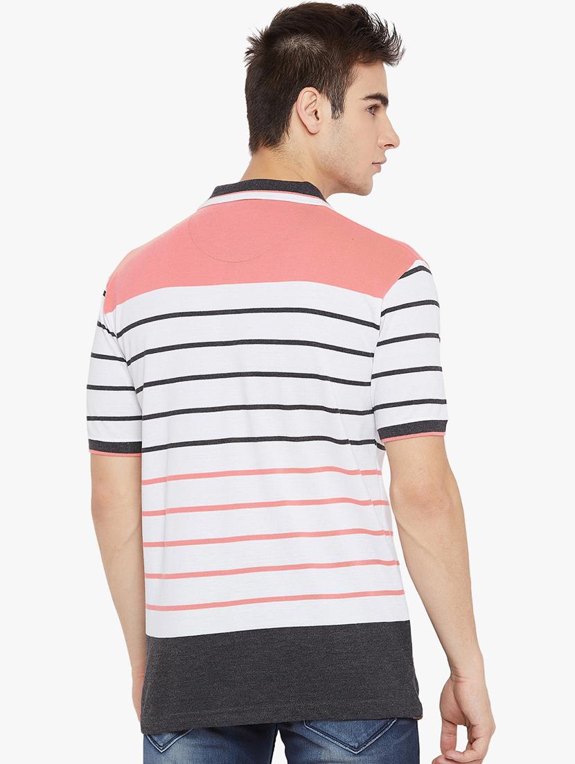 pink striped polo t-shirt - 17751979 - Standard Image - 2