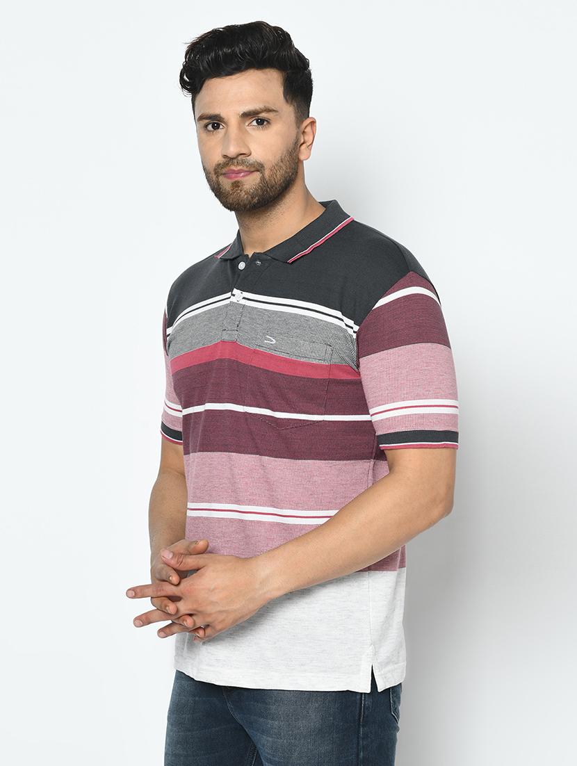 multi colored striped polo t-shirt - 17751991 - Standard Image - 2
