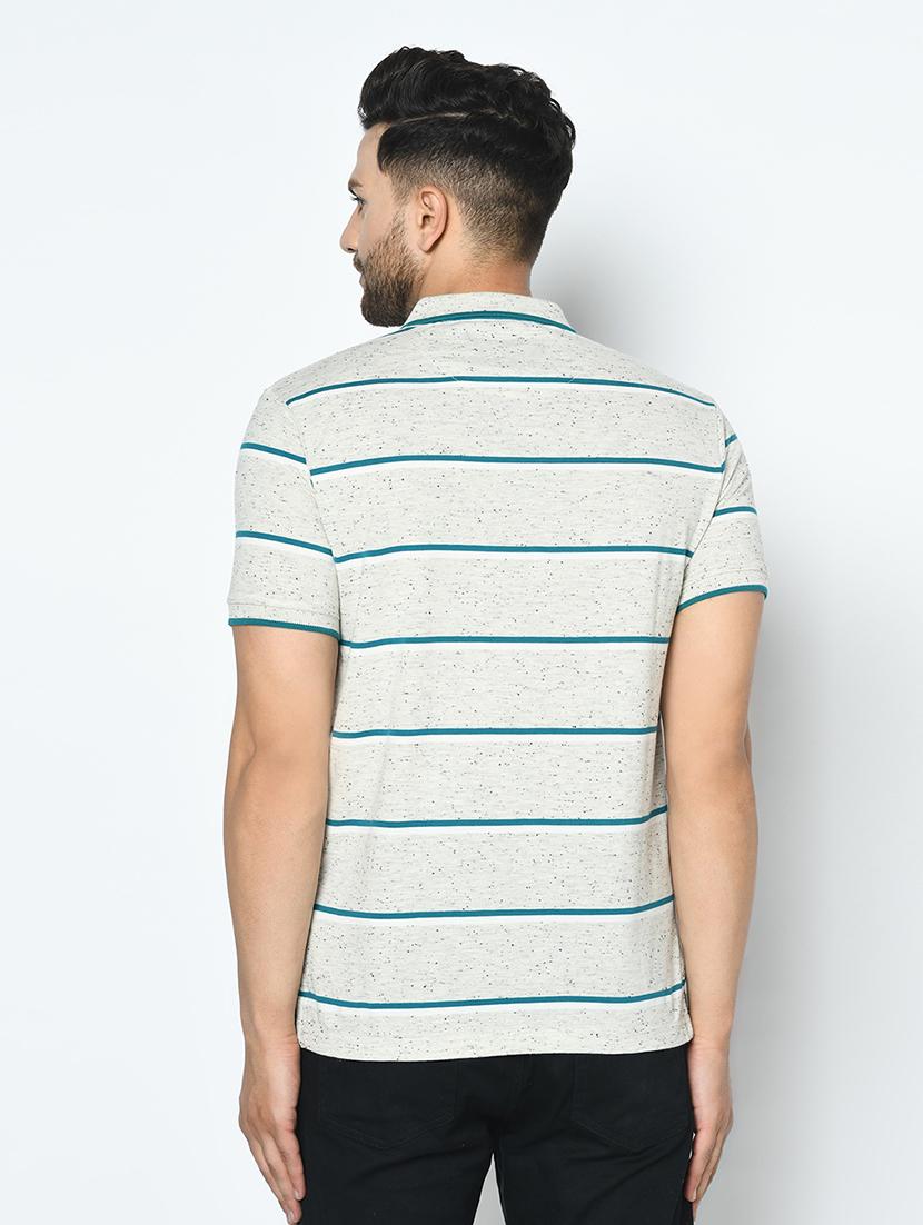 grey striped polo t-shirt - 17751999 - Standard Image - 2