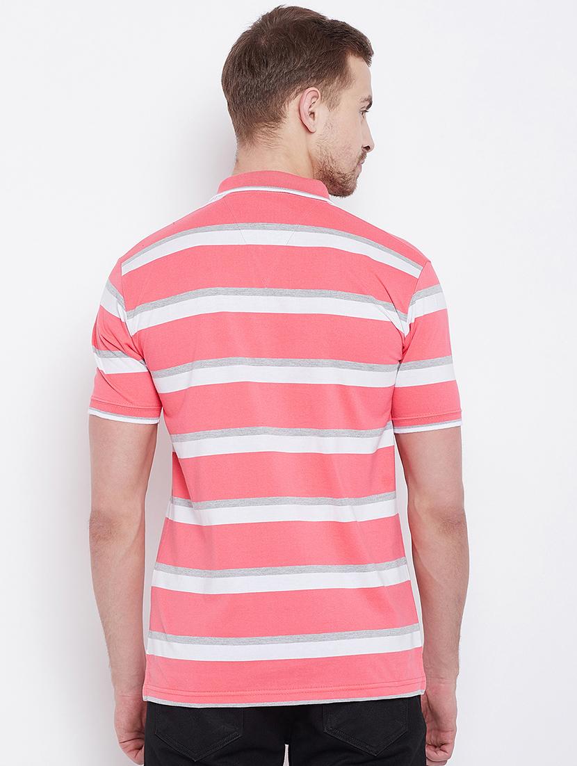 pink striped polo t-shirt - 17752042 - Standard Image - 2