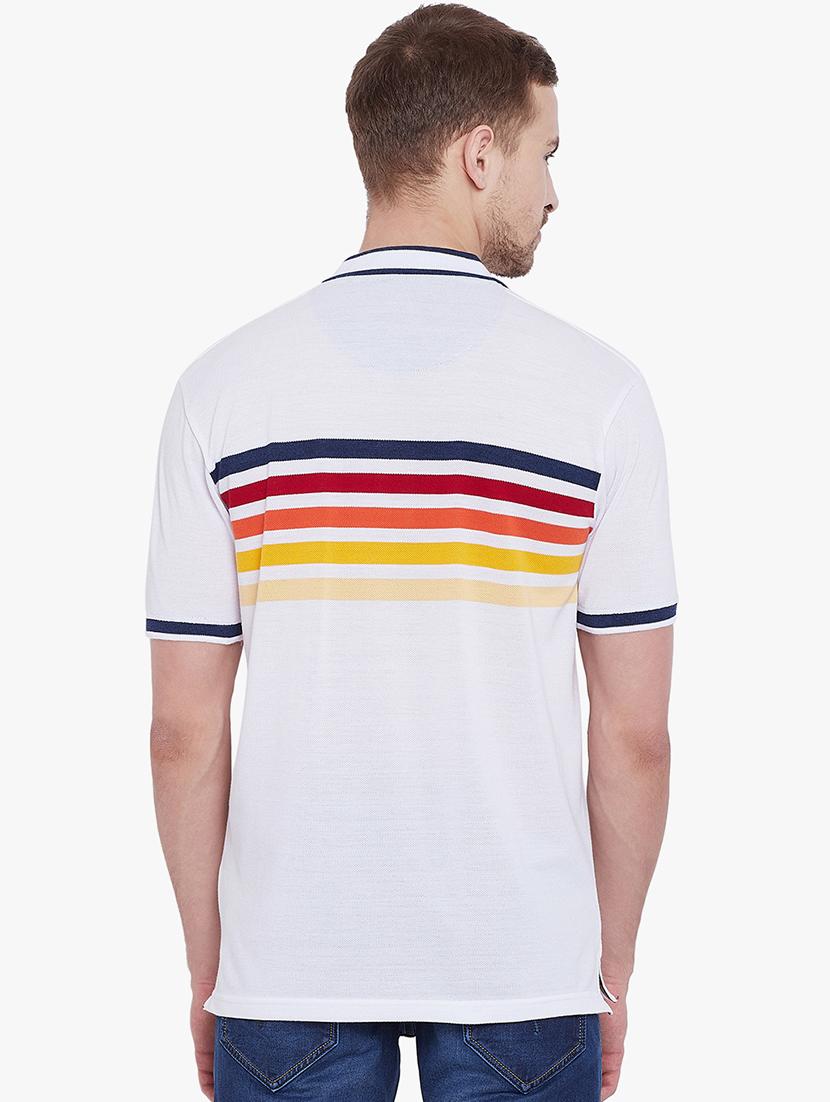 white striped polo t-shirt - 17752078 - Standard Image - 2