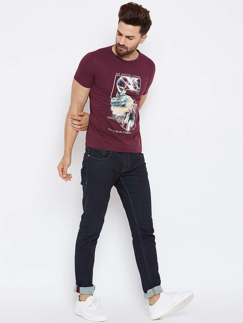 purple front print t-shirt - 17752084 - Standard Image - 2
