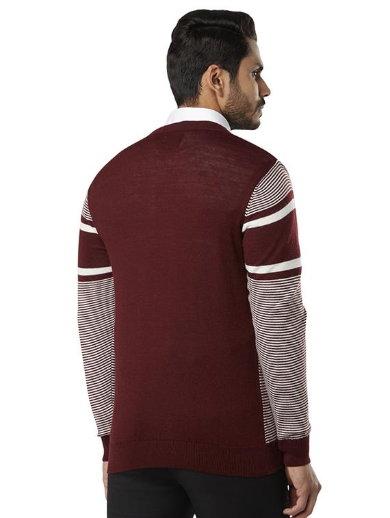 brown striped pullover - 17752384 - Standard Image - 2