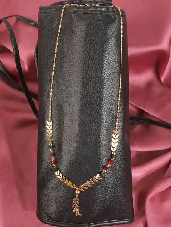 gold plated long necklace