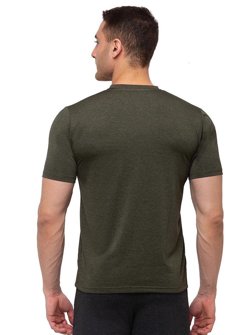 olive green printed t-shirt - 17753258 - Standard Image - 2