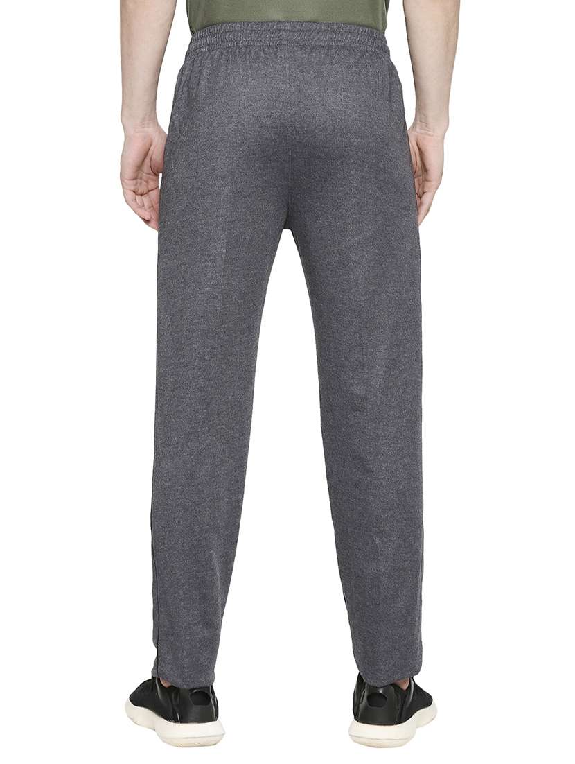grey solid full length track pant - 17753259 -  Standard Image - 2