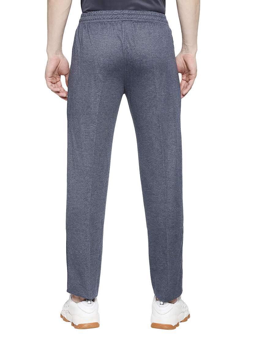 blue solid full length track pant - 17753260 -  Standard Image - 2