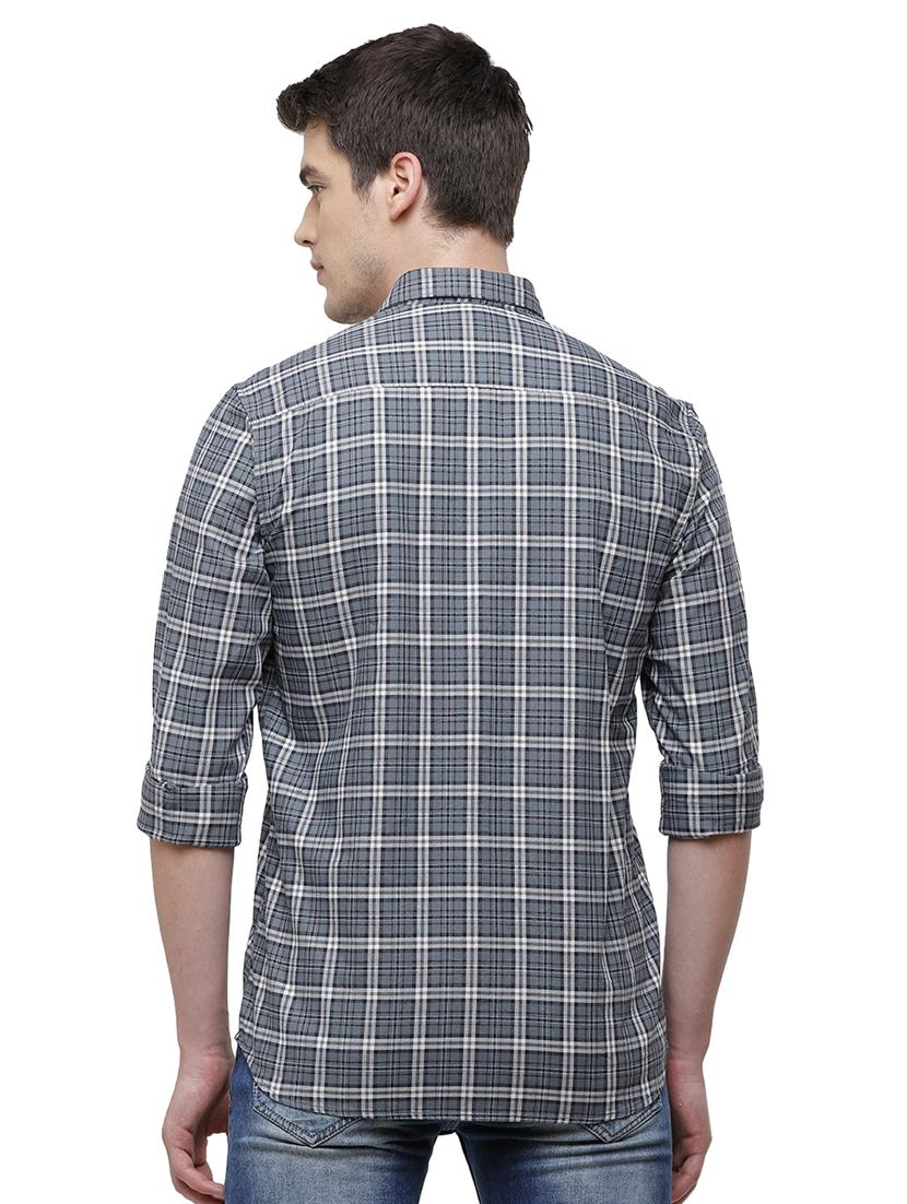 grey checkered casual shirt - 17753277 - Standard Image - 2