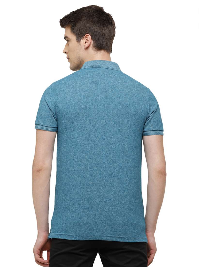 blue melange polo t-shirt - 17753300 -  Standard Image - 2