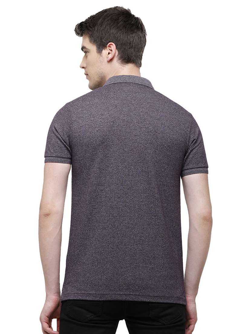 purple melange polo t-shirt - 17753303 -  Standard Image - 2