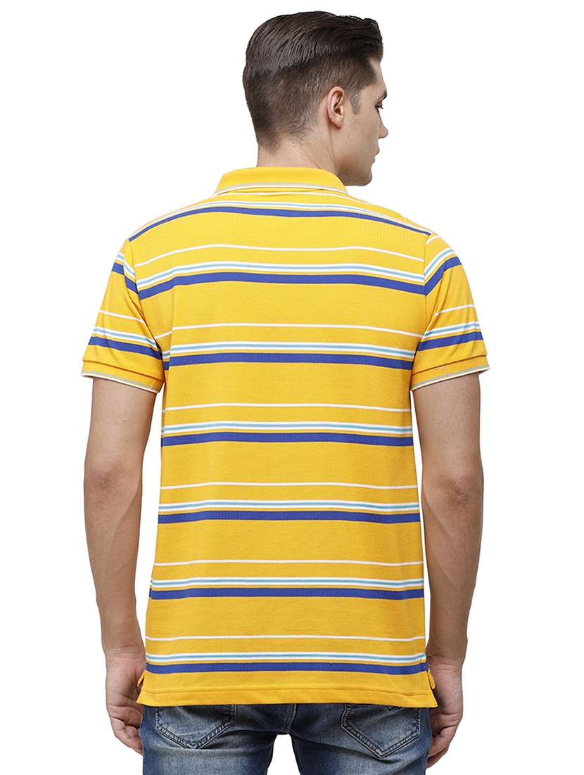 yellow striped polo t-shirt - 17753336 - Standard Image - 2