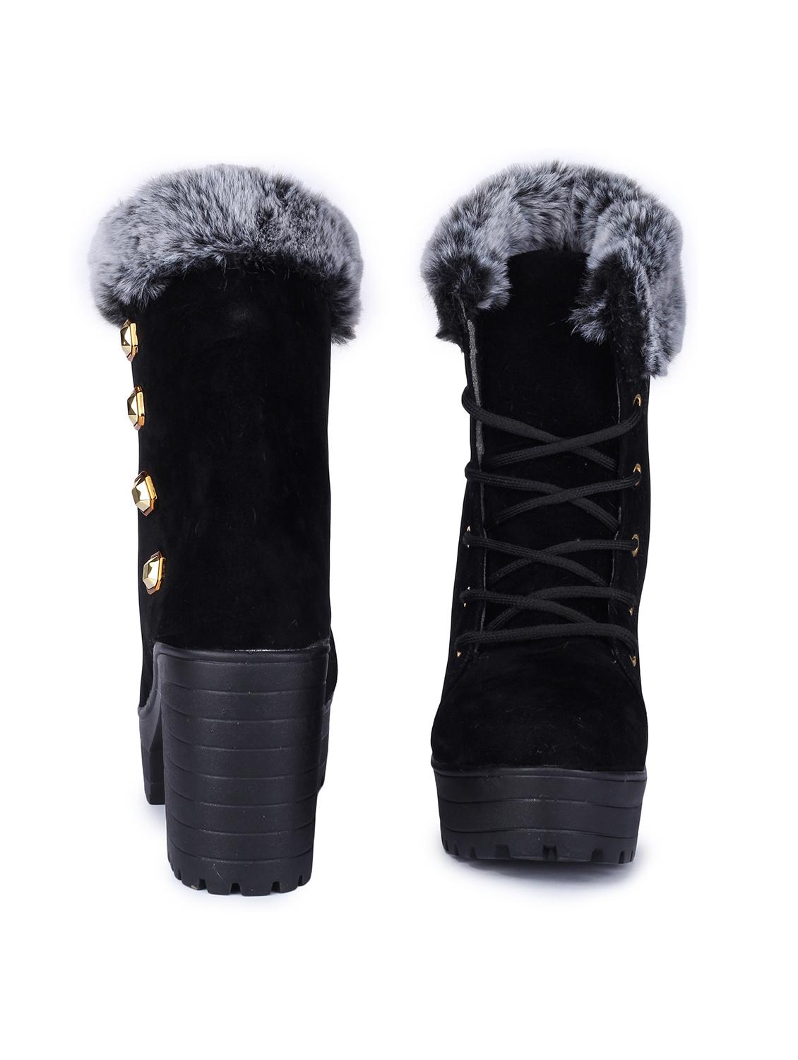 women black lace up ankle boot - 17754121 - Standard Image - 2