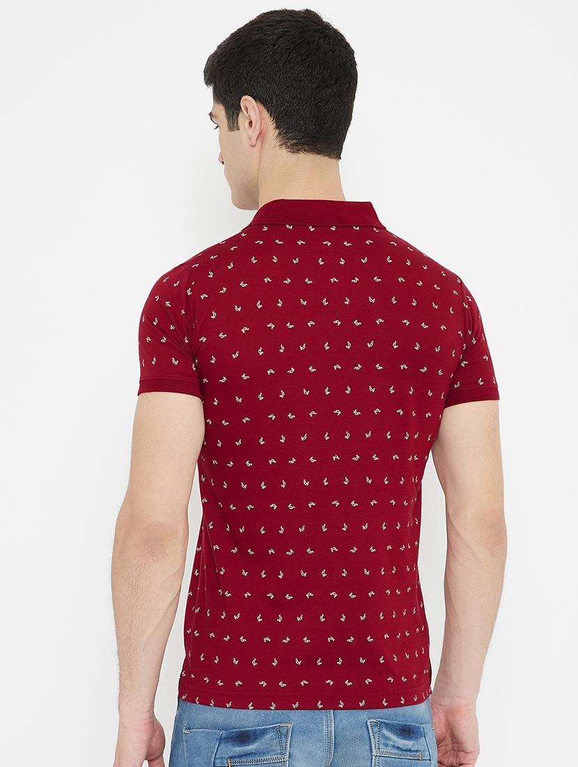 red printed polo t-shirt - 17754191 - Standard Image - 2
