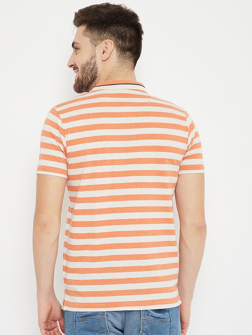orange striped polo t-shirt - 17754197 - Standard Image - 2