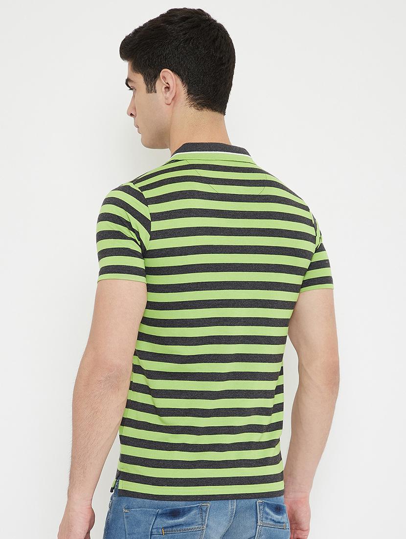 green striped polo t-shirt - 17754251 - Standard Image - 2