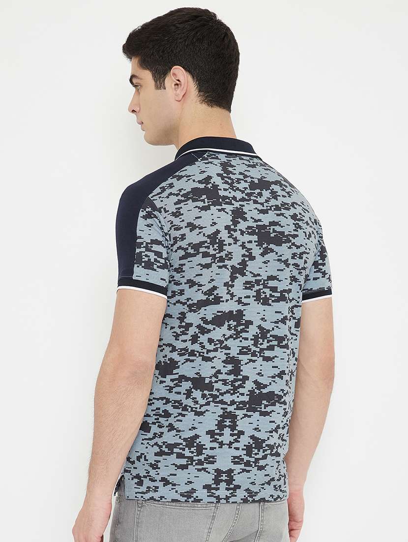 light blue printed polo t-shirt - 17754255 -  Standard Image - 2
