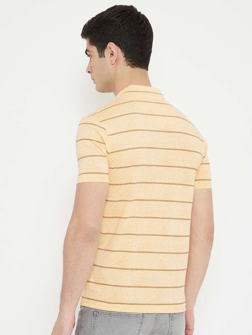 yellow striped polo t-shirt - 17754286 -  Standard Image - 2