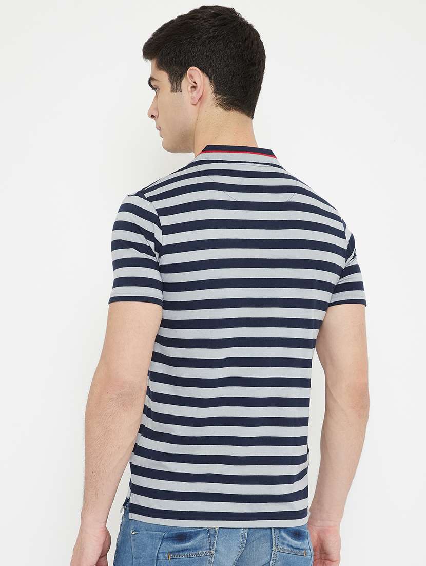 blue striped polo t-shirt - 17754317 -  Standard Image - 2