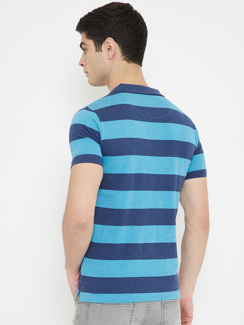blue striped polo t-shirt - 17754320 - Standard Image - 2