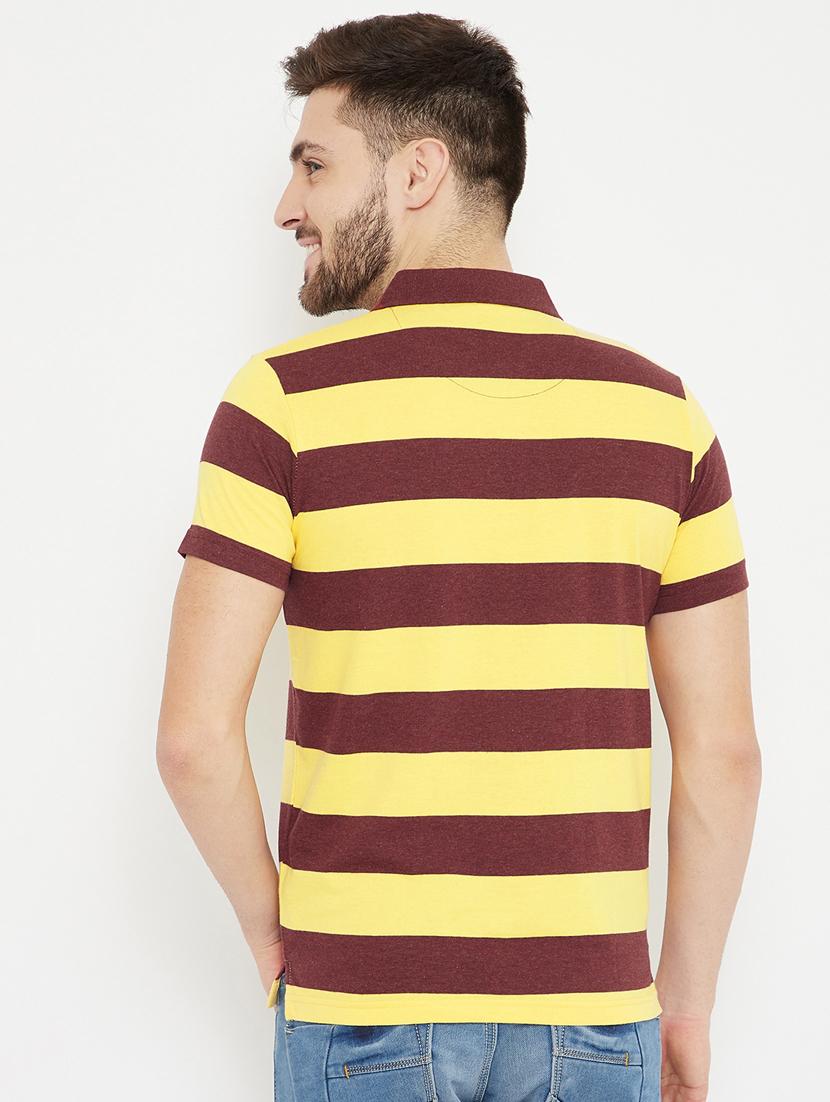 yellow striped polo t-shirt - 17754321 - Standard Image - 2