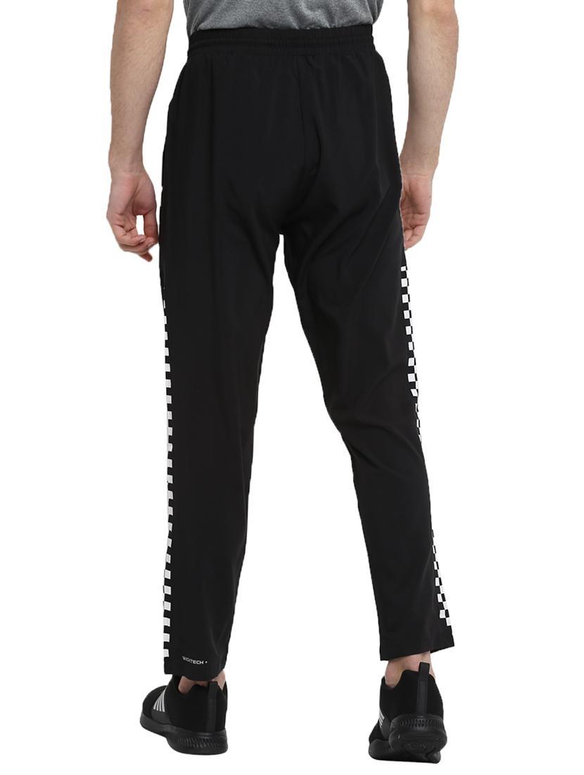black solid full length track pant - 17754565 - Standard Image - 2