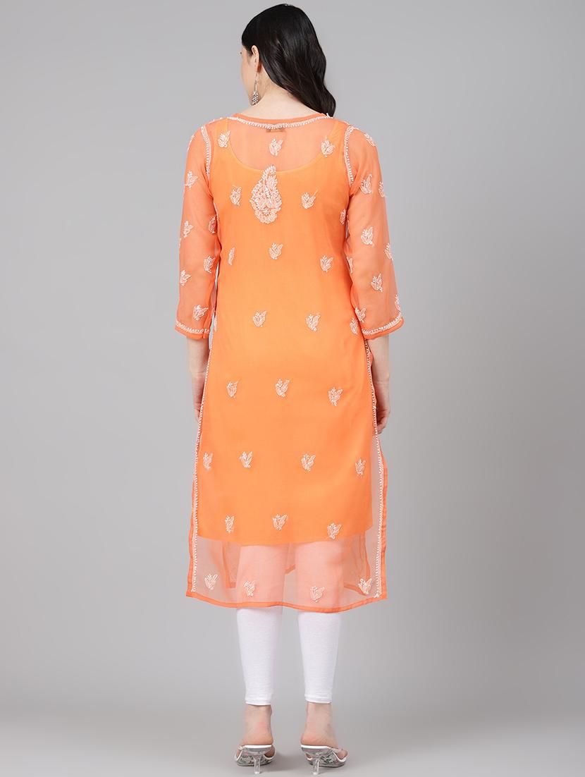 women's straight kurta - 17754618 - Standard Image - 2