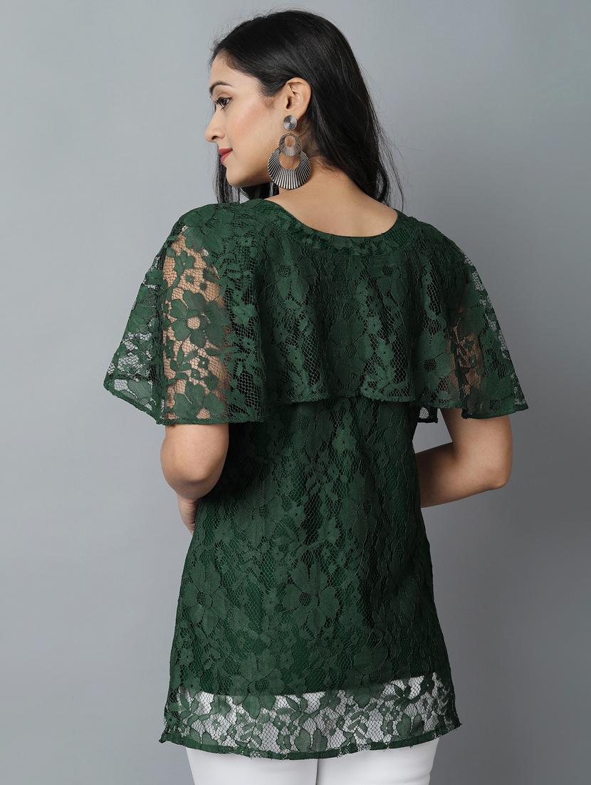 cape sleeved laced top - 17754818 - Standard Image - 2