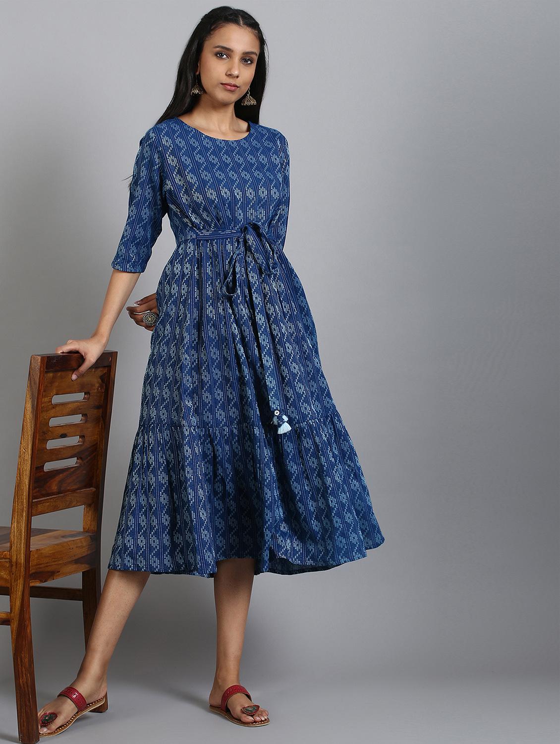 women's belted printed dress - 17755223 -  Zoom Image - 0