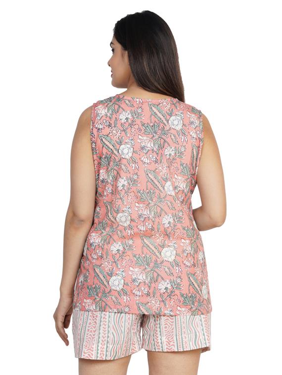 floral nightwear shorts set - 17755458 - Standard Image - 2
