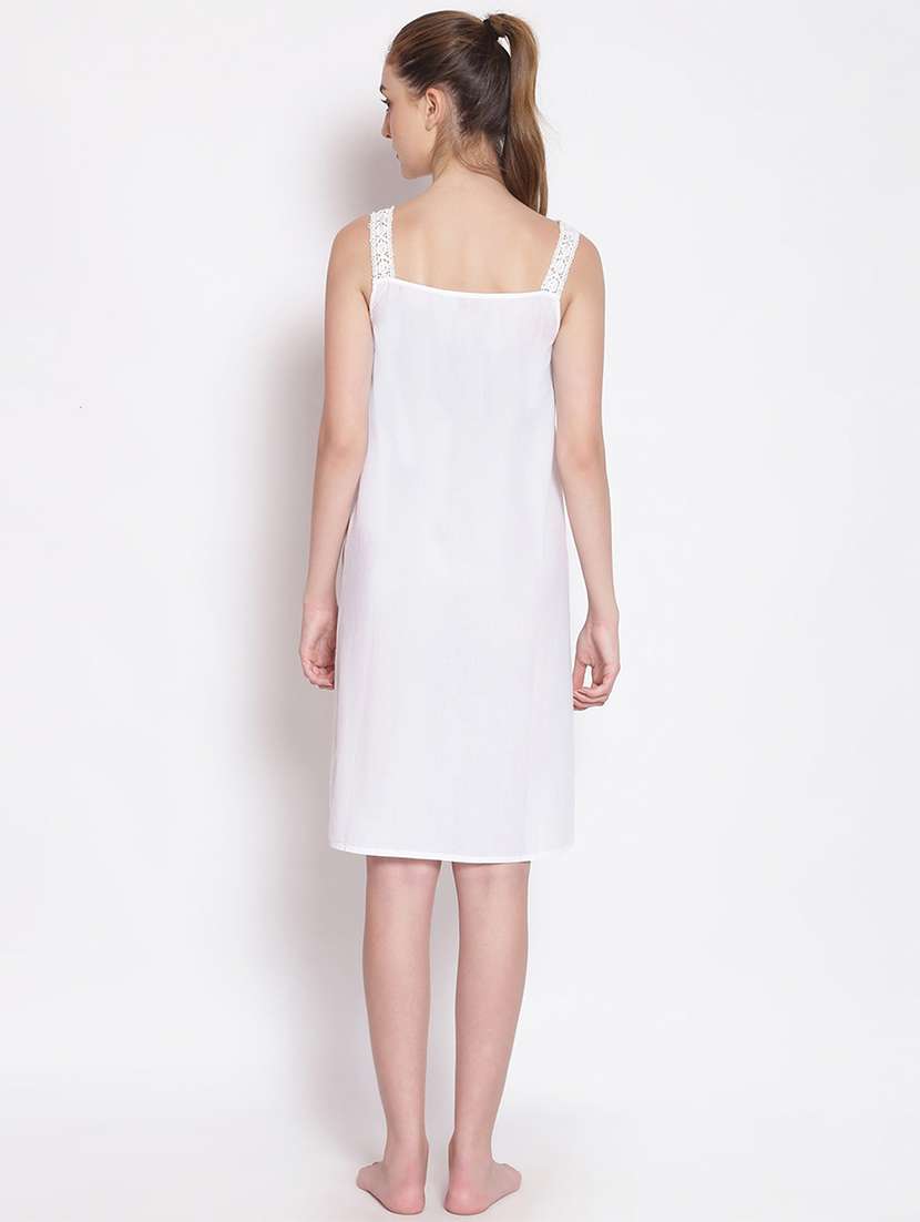 lace detail solid sleepshirt - 17756208 - Standard Image - 2
