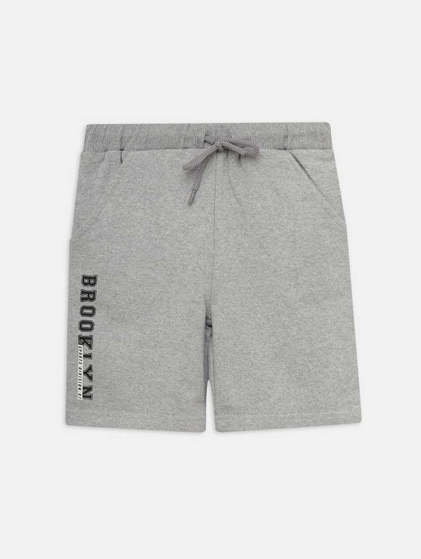 grey solid shorts 
