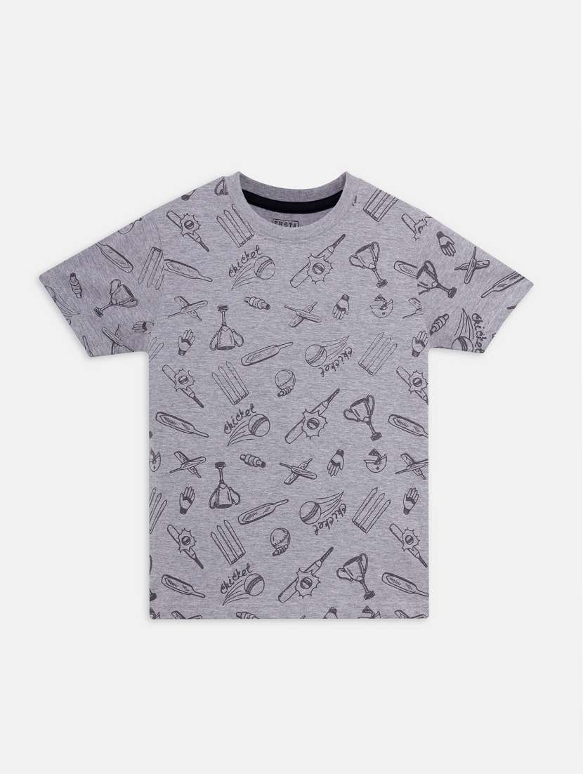 grey printed t-shirt