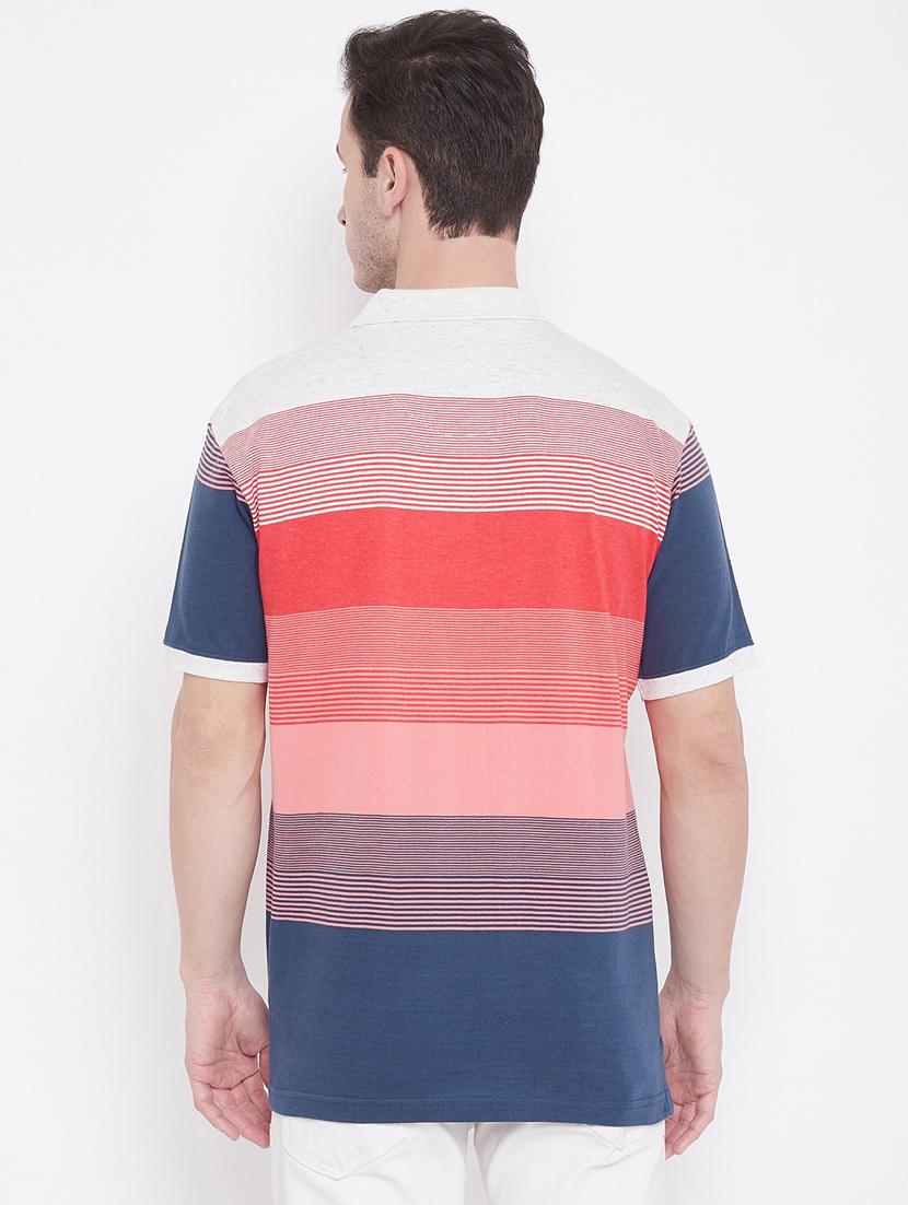 multi colored striped polo t-shirt - 17756399 - Standard Image - 2