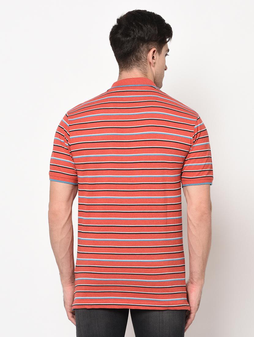 orange striped polo t-shirt - 17756401 - Standard Image - 2