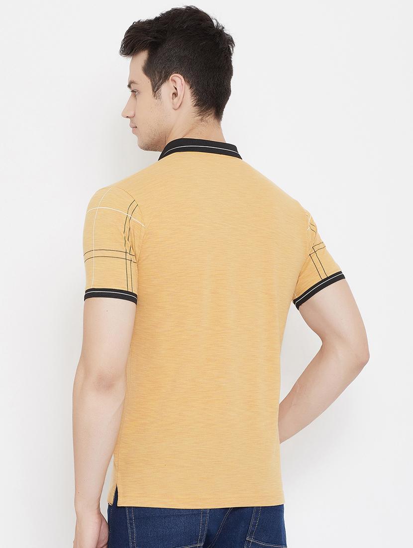 yellow printed polo t-shirt - 17757575 - Standard Image - 2